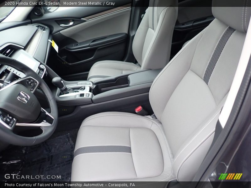 Modern Steel Metallic / Gray 2020 Honda Civic EX-L Sedan