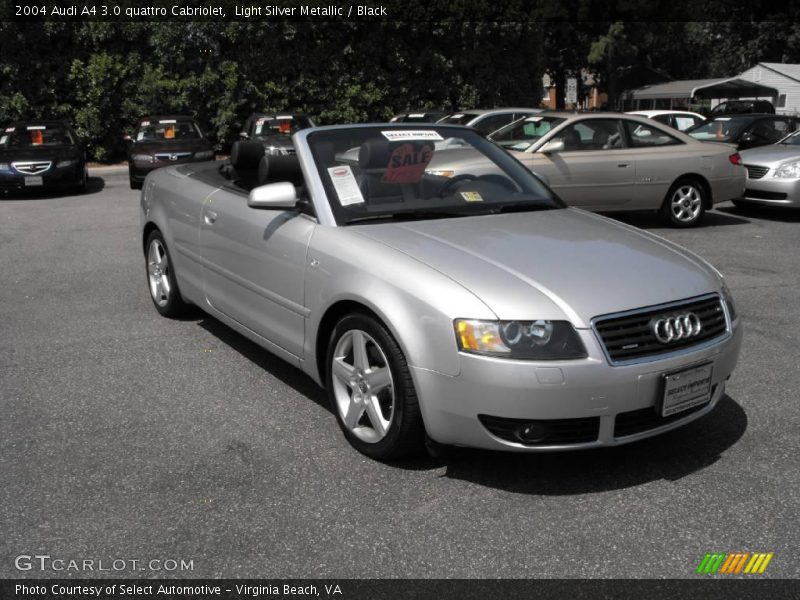 Light Silver Metallic / Black 2004 Audi A4 3.0 quattro Cabriolet