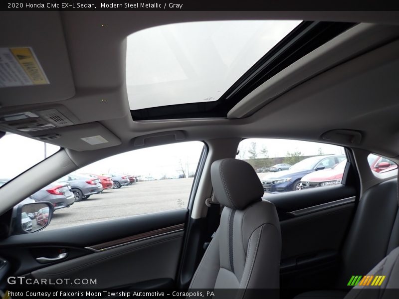 Modern Steel Metallic / Gray 2020 Honda Civic EX-L Sedan