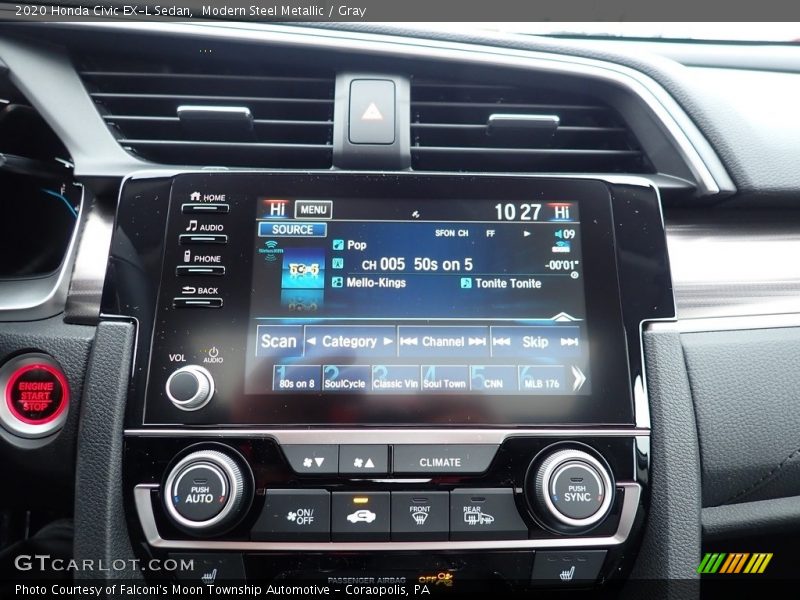 Modern Steel Metallic / Gray 2020 Honda Civic EX-L Sedan