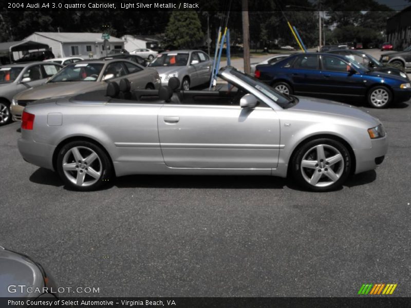 Light Silver Metallic / Black 2004 Audi A4 3.0 quattro Cabriolet