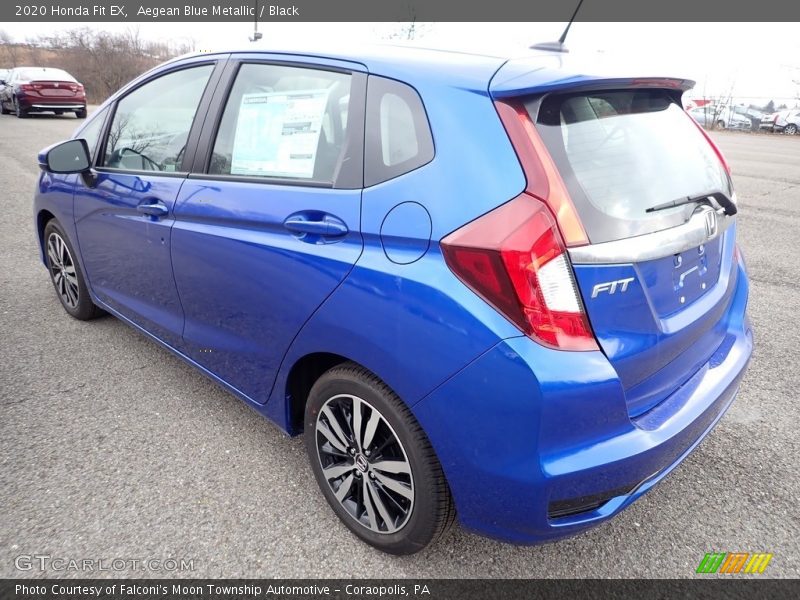 Aegean Blue Metallic / Black 2020 Honda Fit EX