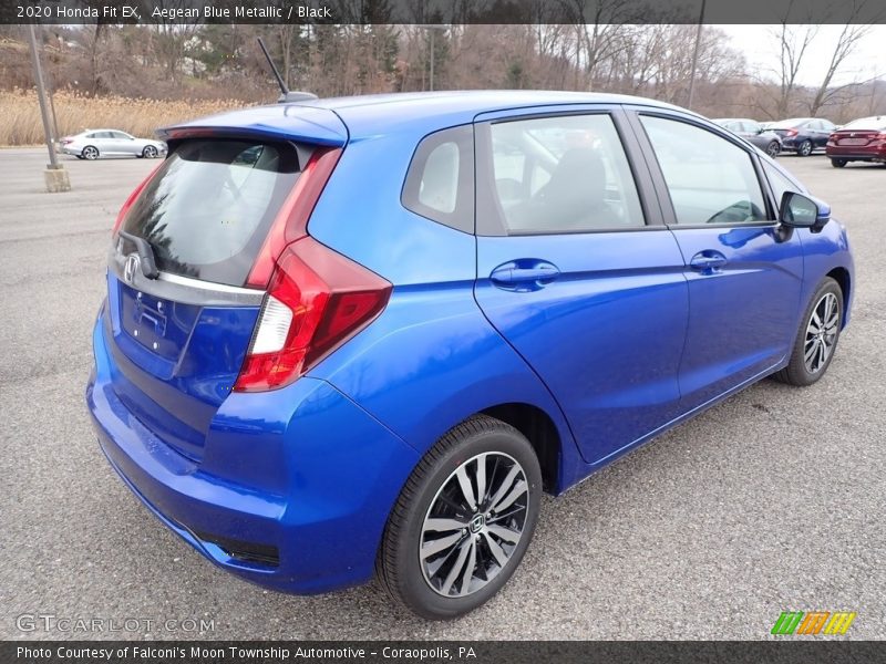 Aegean Blue Metallic / Black 2020 Honda Fit EX