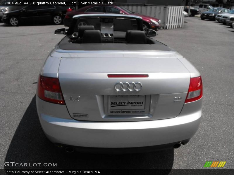 Light Silver Metallic / Black 2004 Audi A4 3.0 quattro Cabriolet