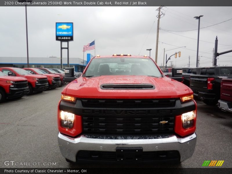 Red Hot / Jet Black 2020 Chevrolet Silverado 2500HD Work Truck Double Cab 4x4