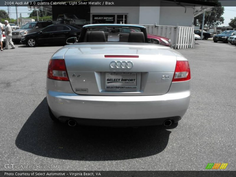 Light Silver Metallic / Black 2004 Audi A4 3.0 quattro Cabriolet