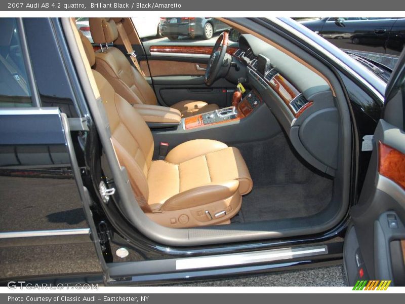 Brilliant Black / Black/Amaretto 2007 Audi A8 4.2 quattro
