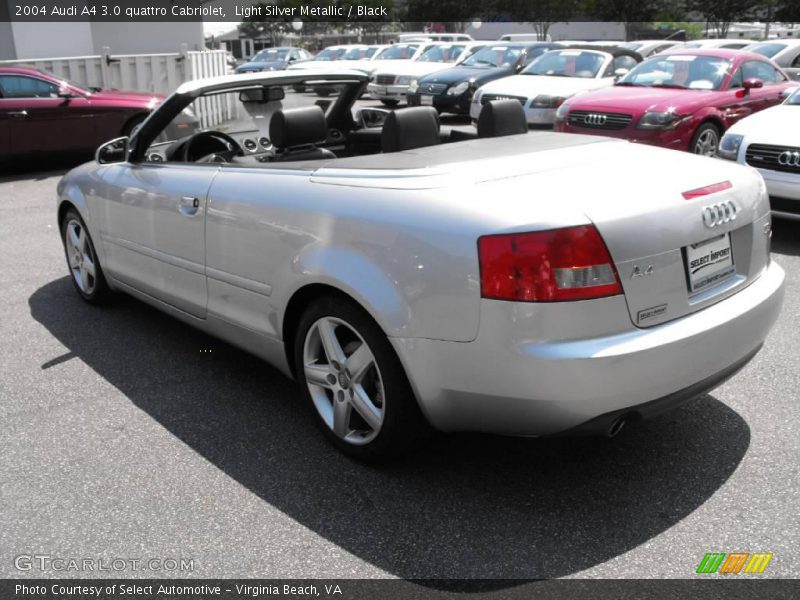 Light Silver Metallic / Black 2004 Audi A4 3.0 quattro Cabriolet