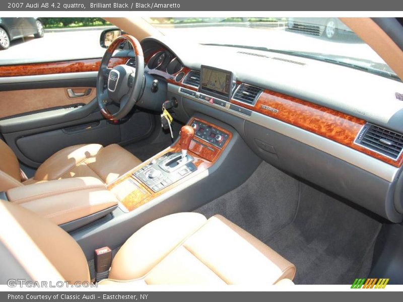 Brilliant Black / Black/Amaretto 2007 Audi A8 4.2 quattro