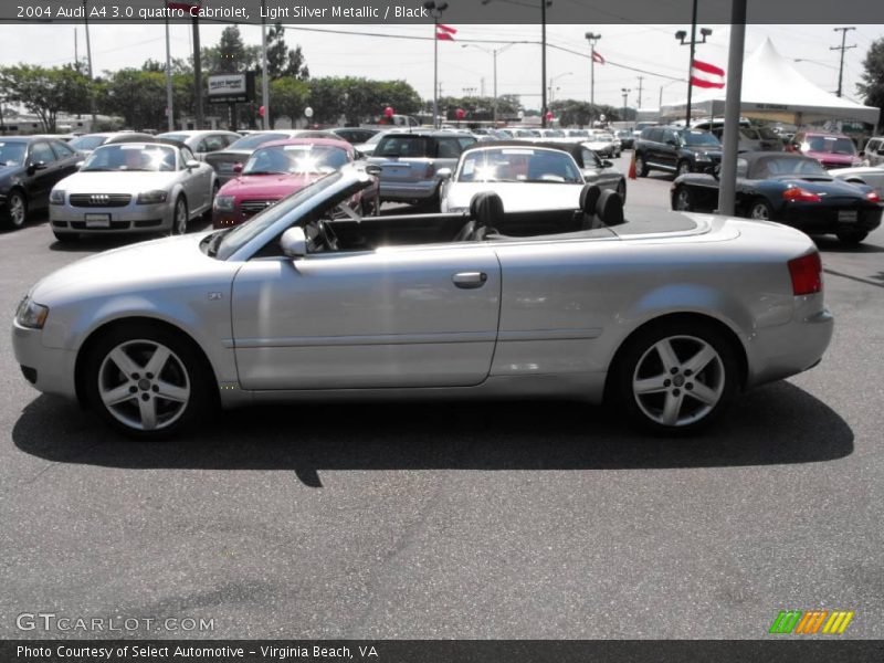 Light Silver Metallic / Black 2004 Audi A4 3.0 quattro Cabriolet