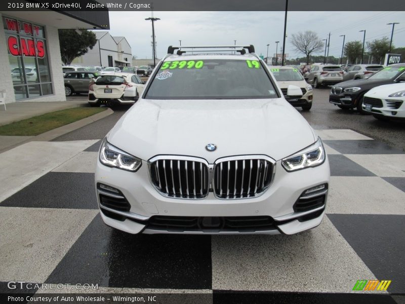 Alpine White / Cognac 2019 BMW X5 xDrive40i