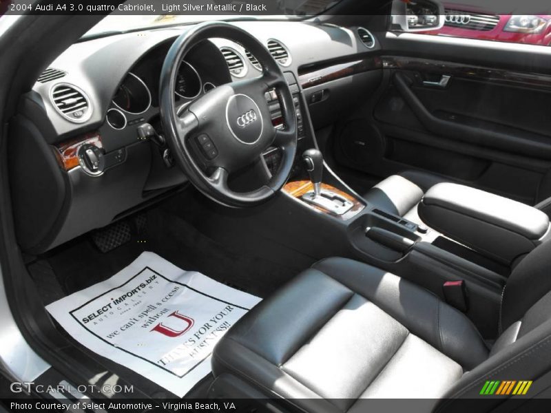 Light Silver Metallic / Black 2004 Audi A4 3.0 quattro Cabriolet