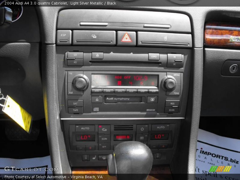 Light Silver Metallic / Black 2004 Audi A4 3.0 quattro Cabriolet