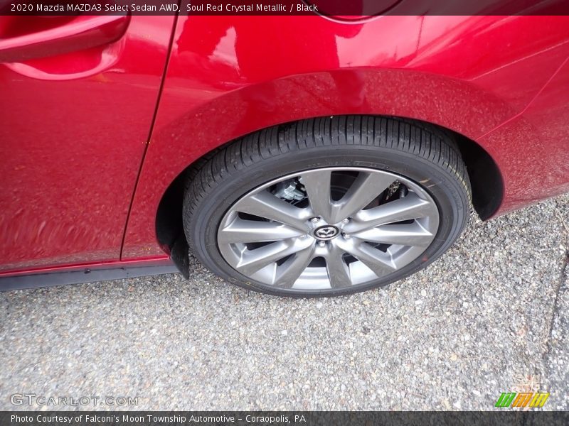 Soul Red Crystal Metallic / Black 2020 Mazda MAZDA3 Select Sedan AWD