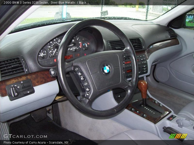 Steel Blue Metallic / Black 2000 BMW 3 Series 328i Sedan