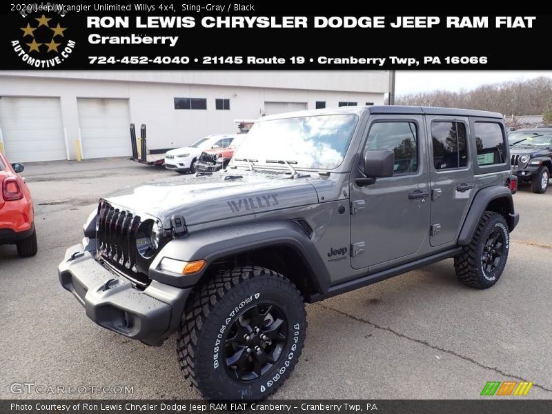 Sting-Gray / Black 2020 Jeep Wrangler Unlimited Willys 4x4