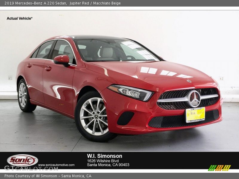 Jupiter Red / Macchiato Beige 2019 Mercedes-Benz A 220 Sedan