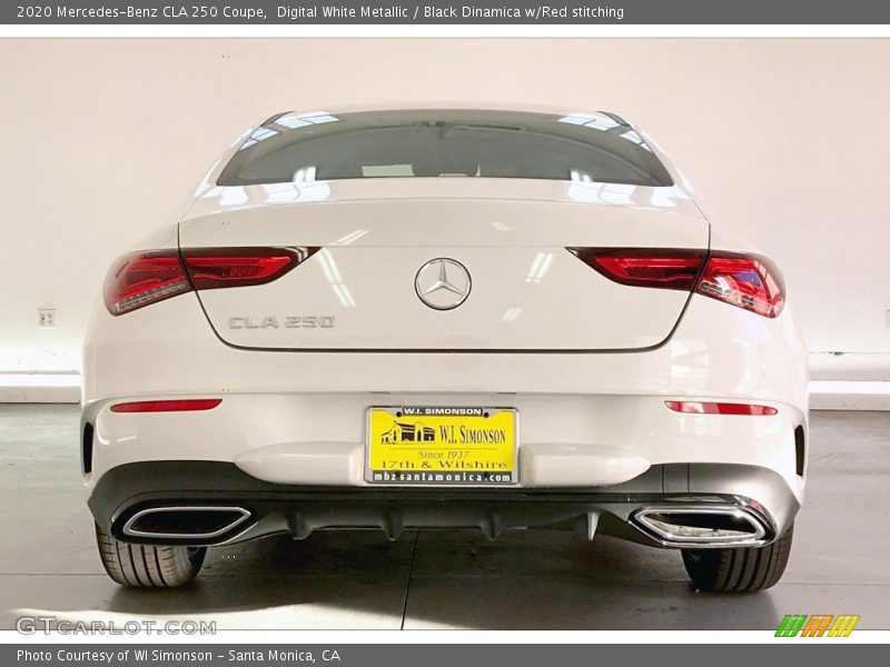 Digital White Metallic / Black Dinamica w/Red stitching 2020 Mercedes-Benz CLA 250 Coupe