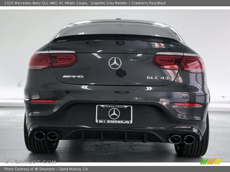 Graphite Grey Metallic / Cranberry Red/Black 2020 Mercedes-Benz GLC AMG 43 4Matic Coupe