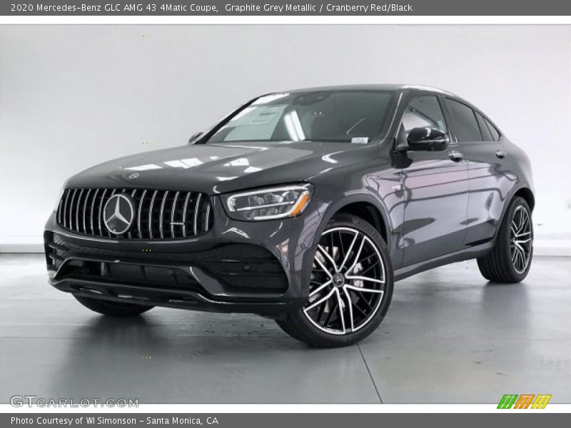 Graphite Grey Metallic / Cranberry Red/Black 2020 Mercedes-Benz GLC AMG 43 4Matic Coupe