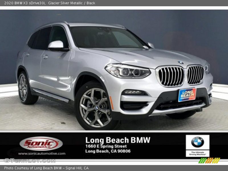Glacier Silver Metallic / Black 2020 BMW X3 sDrive30i