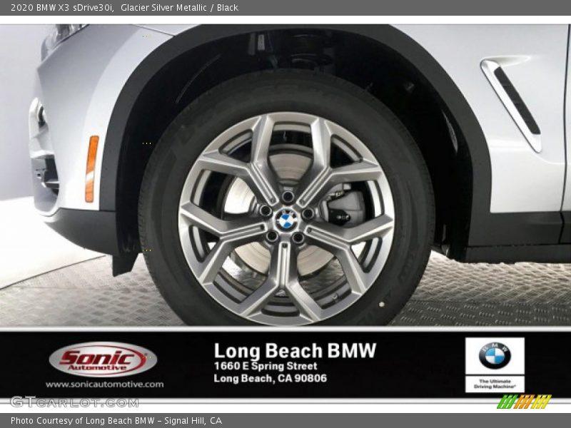 Glacier Silver Metallic / Black 2020 BMW X3 sDrive30i