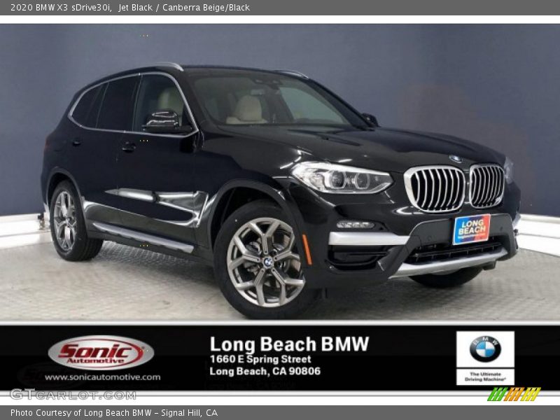 Jet Black / Canberra Beige/Black 2020 BMW X3 sDrive30i