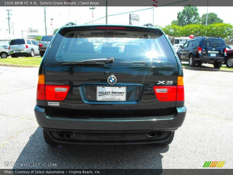 Oxford Green Metallic / Sand Beige 2000 BMW X5 4.4i