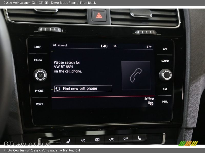 Deep Black Pearl / Titan Black 2019 Volkswagen Golf GTI SE