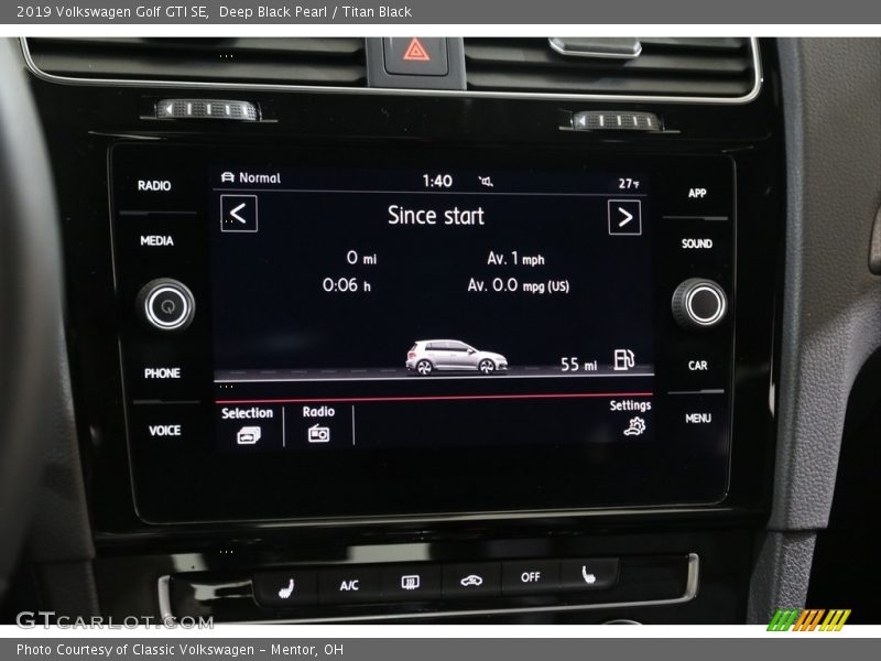 Deep Black Pearl / Titan Black 2019 Volkswagen Golf GTI SE