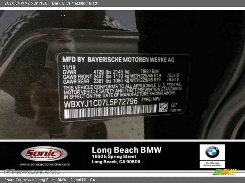 Dark Olive Metallic / Black 2020 BMW X2 xDrive28i