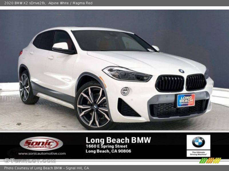Alpine White / Magma Red 2020 BMW X2 sDrive28i