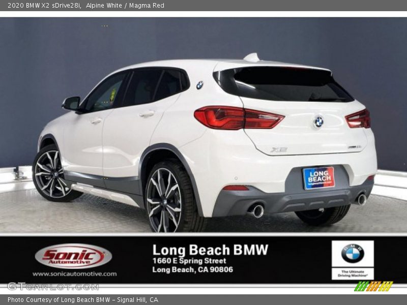 Alpine White / Magma Red 2020 BMW X2 sDrive28i