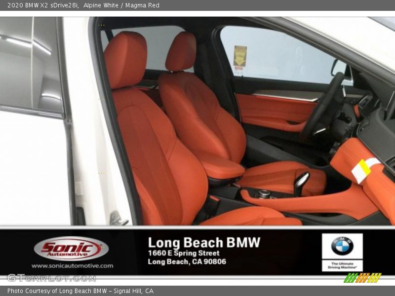 Alpine White / Magma Red 2020 BMW X2 sDrive28i