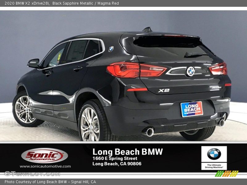 Black Sapphire Metallic / Magma Red 2020 BMW X2 xDrive28i