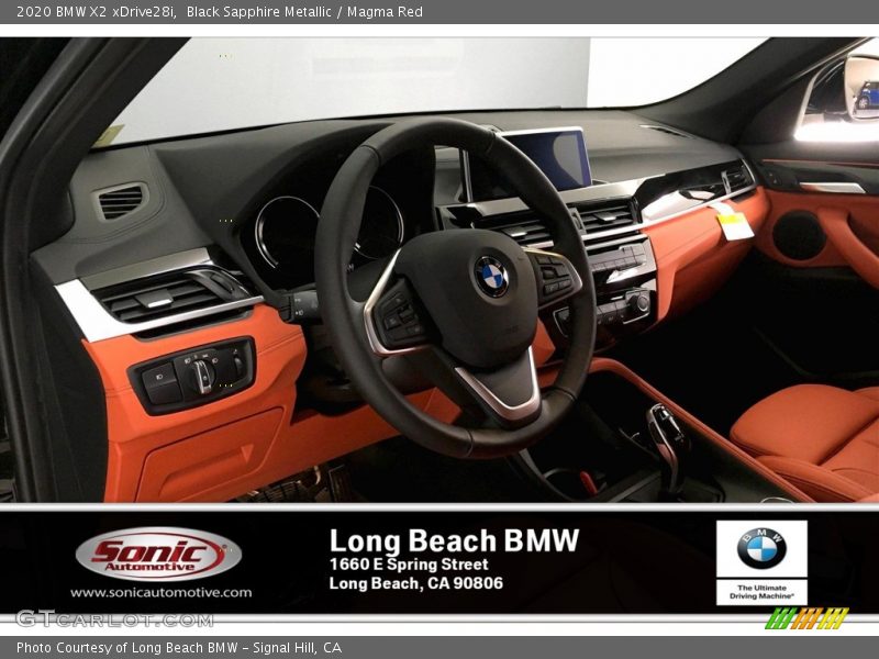 Black Sapphire Metallic / Magma Red 2020 BMW X2 xDrive28i
