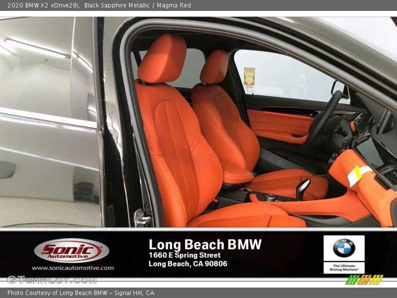 Black Sapphire Metallic / Magma Red 2020 BMW X2 xDrive28i