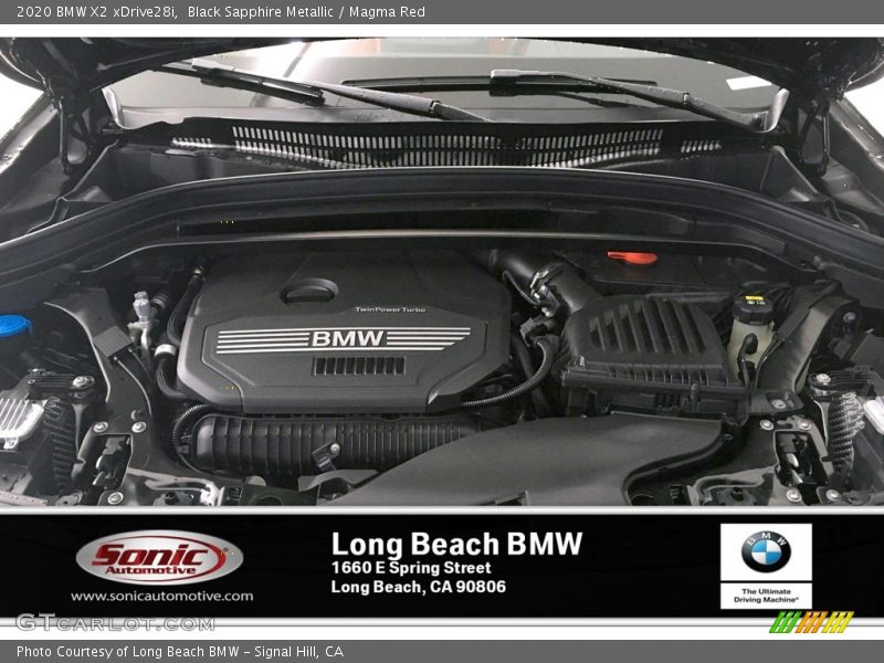 Black Sapphire Metallic / Magma Red 2020 BMW X2 xDrive28i