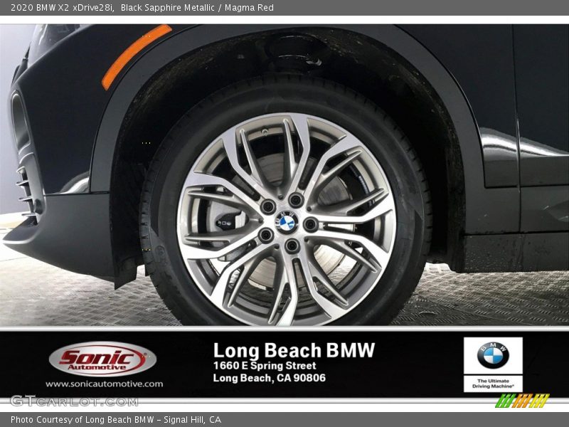 Black Sapphire Metallic / Magma Red 2020 BMW X2 xDrive28i