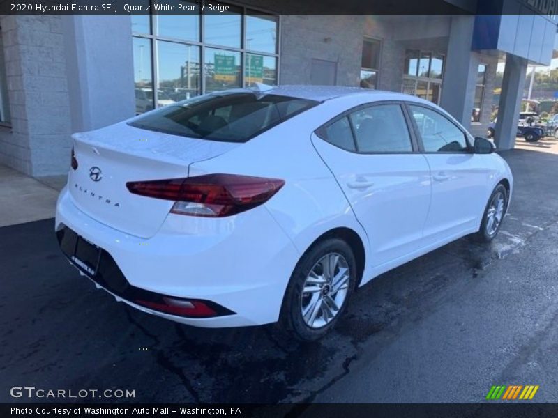 Quartz White Pearl / Beige 2020 Hyundai Elantra SEL