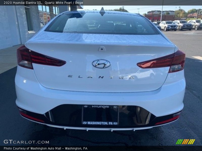 Quartz White Pearl / Beige 2020 Hyundai Elantra SEL