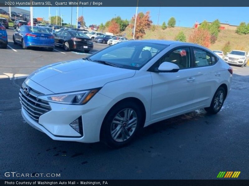 Quartz White Pearl / Beige 2020 Hyundai Elantra SEL