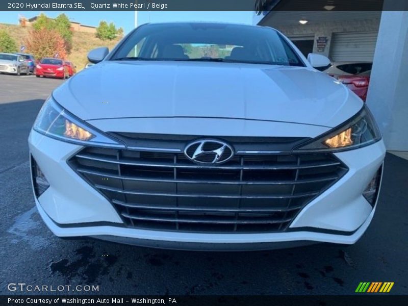 Quartz White Pearl / Beige 2020 Hyundai Elantra SEL