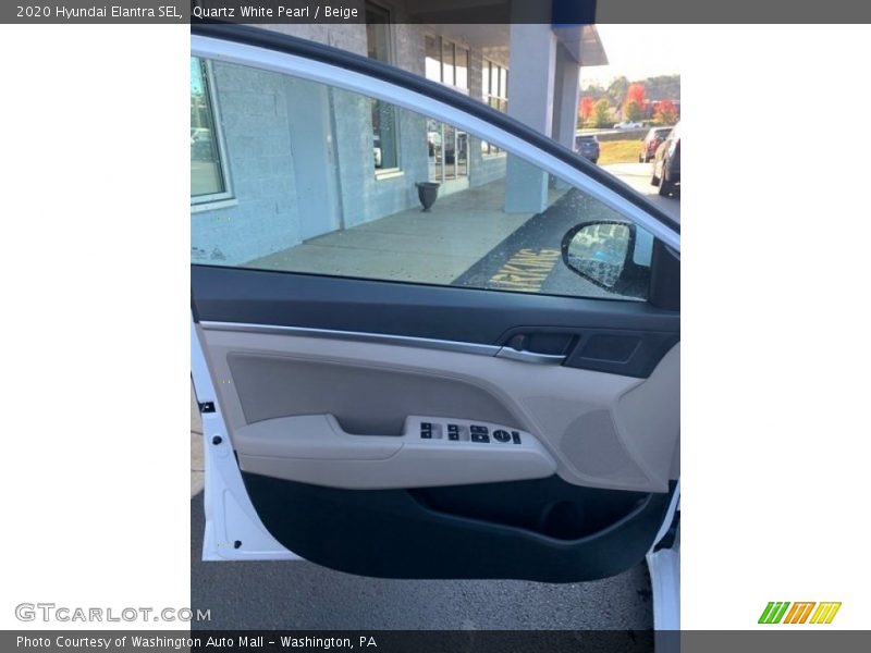 Quartz White Pearl / Beige 2020 Hyundai Elantra SEL