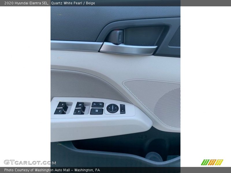 Quartz White Pearl / Beige 2020 Hyundai Elantra SEL
