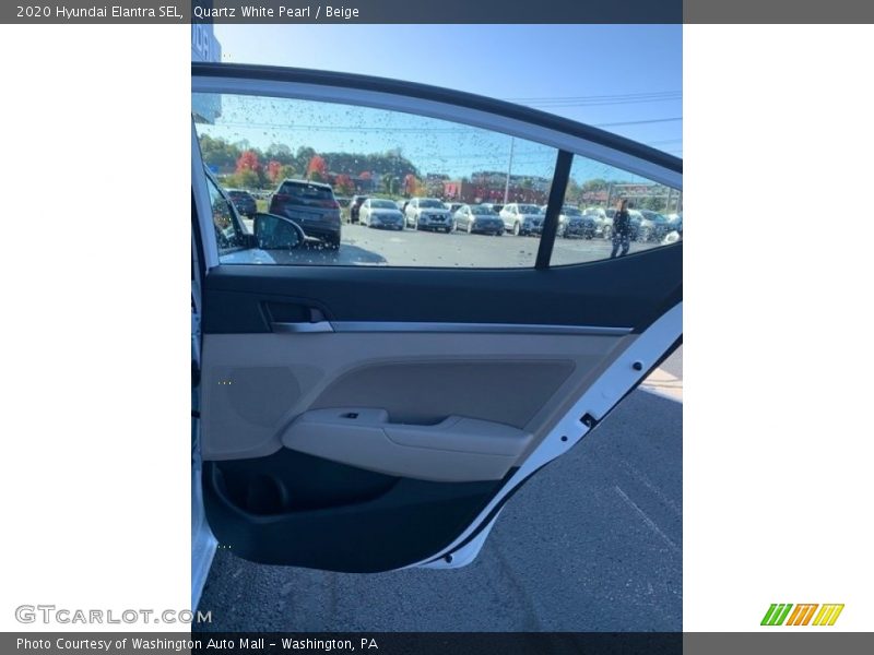 Quartz White Pearl / Beige 2020 Hyundai Elantra SEL