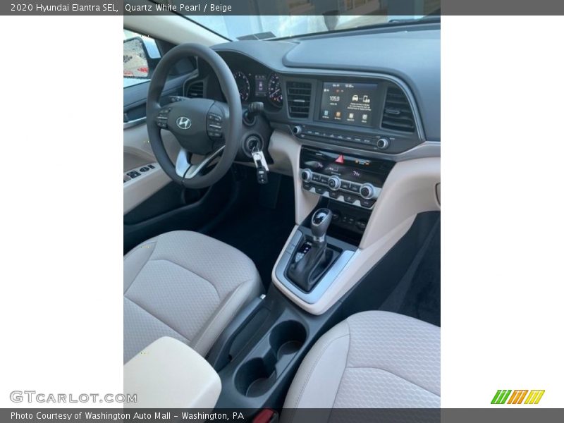 Quartz White Pearl / Beige 2020 Hyundai Elantra SEL