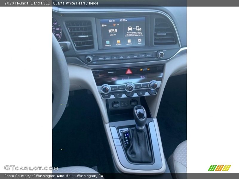 Quartz White Pearl / Beige 2020 Hyundai Elantra SEL