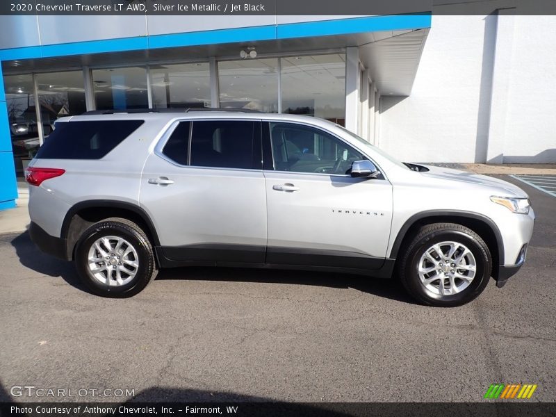 Silver Ice Metallic / Jet Black 2020 Chevrolet Traverse LT AWD