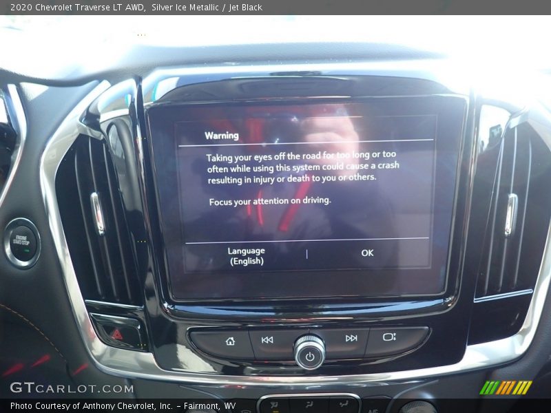 Silver Ice Metallic / Jet Black 2020 Chevrolet Traverse LT AWD